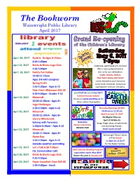 The Bookworm Wainwright Public Library April 2017