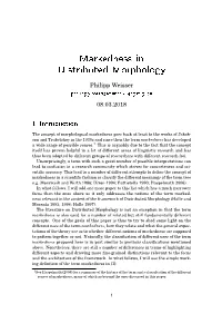 Markedness in Distributed Morphology