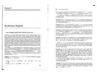 Multilinear Algebra a Bilinear Map in Chapter I