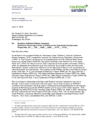 SCE Petition for Declaratory Order