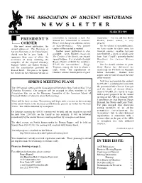 SPRING MEETING PLANS for PAAH 7, a Collaborative Issue With