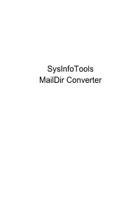 Sysinfotools Maildir Converter