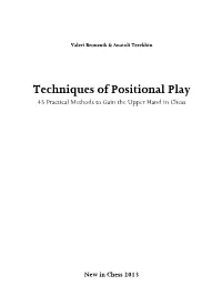 Techniques of Positional Play