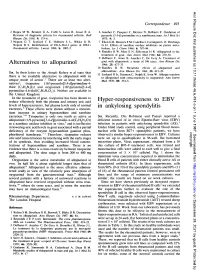 Alternatives to Allopurinol Hyper-Responsiveness to EBV In