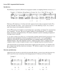 Augmented Sixth Sonorities Introduction