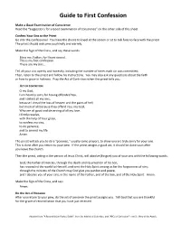 Guide to First Confession