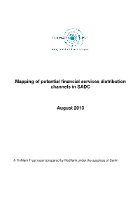 Mapping of Potential Financial Services Distribution Channels in SADC