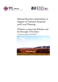 Mineral Resources Report for Wiltshire