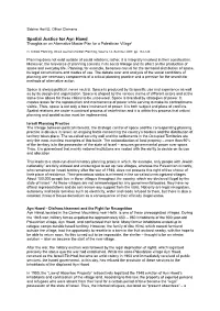 Spatial Justice for Ayn Hawd