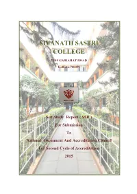 SSR ) for Submission to National Assessment and Accreditation Council for Second Cycle of Accreditation 2015 Self Study Report-2015