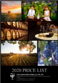 2020 Price List