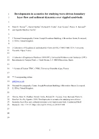 Developments in Acoustics for Studying Wave-Driven Boundary 2 Layer Flow and Sediment Dynamics Over Rippled Sand-Beds