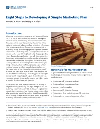 Eight Steps to Developing a Simple Marketing Plan1 Edward A