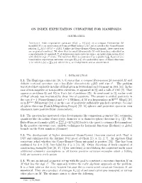 On Index Expectation Curvature for Manifolds 11