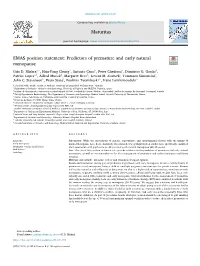 Predictors of Premature and Early Natural Menopause T ⁎ Gita D
