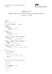 Concepts of Object-Oriented Programming AS 2019