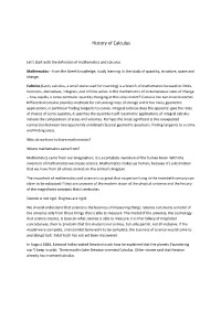 History of Calculus