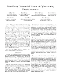 Identifying Unintended Harms of Cybersecurity Countermeasures