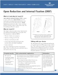 Open Reduction and Internal Fixation (ORIF)