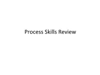 Process Skills Review Warm-Up C
