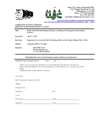 Request for Information 14-6469 Human Resource and Fnancial Management Information System