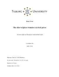 The Effect of Player Transfers on Stock Prices