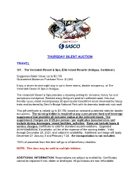 Thursday Silent Auction Travel