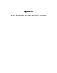Appendix P Water Resources Technical Background Report