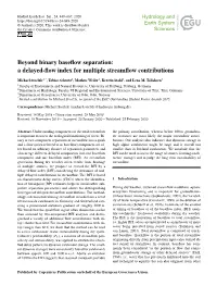 Beyond Binary Baseflow Separation: a Delayed-Flow Index for Multiple Streamflow Contributions