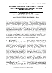 Detecting the Affected Areas of Mount Sinabung Eruption Using Landsat 8 Imageries Based on Reflectance Change