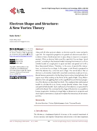 Electron Shape and Structure: a New Vortex Theory
