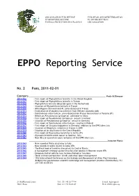EPPO Reporting Service