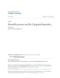 Eternal Recurrence and the Categorical Imperative Philip J