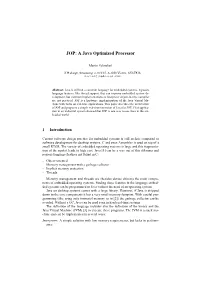 JOP: a Java Optimized Processor