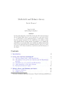 Multi-Field and Bohm's Theory
