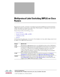 Multiprotocol Label Switching (MPLS) on Cisco Routers