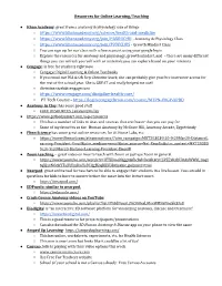 Online Resources for Virtual Learning