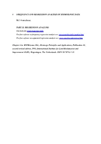 Regression Analysis of Hydrologic Data