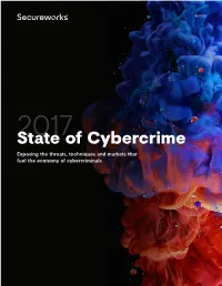 Secureworks State of Cybercrime Report 2017