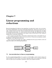 Chapter 7. Linear Programming and Reductions