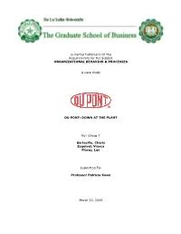 In Partial Fulfillment of the Requirements for the Subject ORGANIZATIONAL BEHAVIOR & PROCESSES
