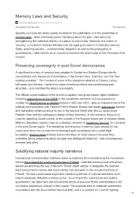 Memory Laws and Security