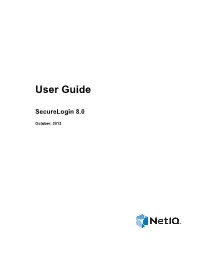 Netiq Securelogin User Guide About This Guide