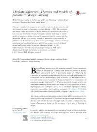 Theories and Models of Parametric Design Thinking