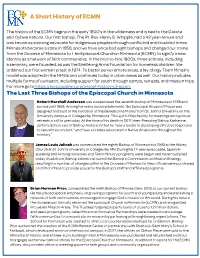 A Short History of ECMN the Last Three Bishops of the Episcopal