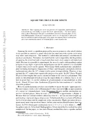 Arxiv:1908.01202V1 [Math.GM] 3 Aug 2019 113 of Π Correct to 6 Decimal Places