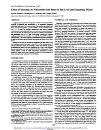 Effect of Ischemia on Nucleosides and Bases in Rat Liver and Hepatoma 3924A1