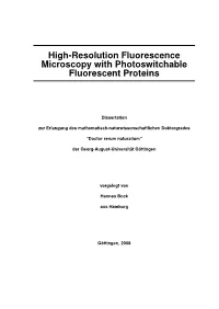 Experimental Stochastics in High-Resolution Fluorescence