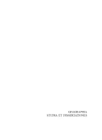 Geographia Studia Et Dissertationes Nr 2610