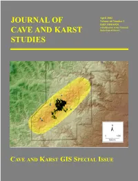 Journal of Cave and Karst Studies Editor Louise D